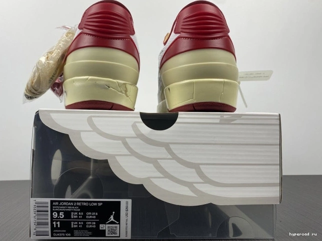DJ4375-106 2 SP Red Off-White White Low Retro Jordan 1205